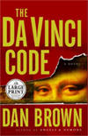 Omslaget til bogen Da Vinci Code af Dan Brown.